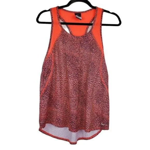 Nike Women Dri Fit Tank Top Medium Orange - Picture 4 of 8